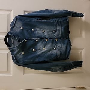 New York & Company Vintage Inspired Denim Jacket Size Medium, Good Condition